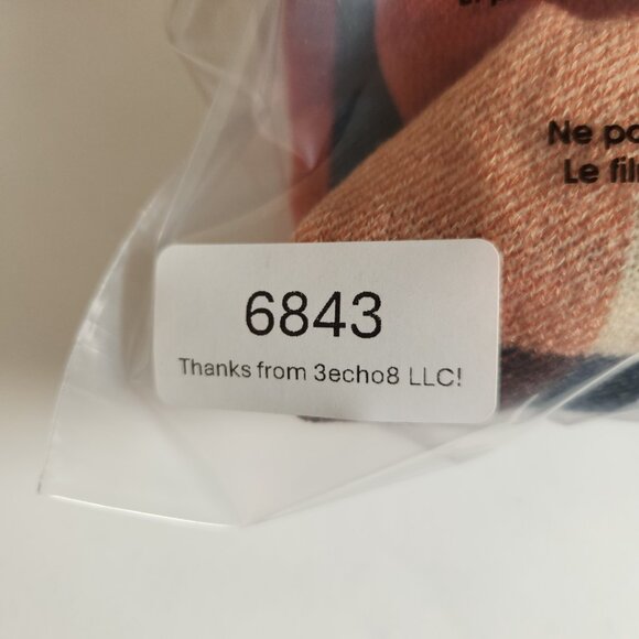 Celeste Multi Pattern Hoodie Womens Medium Check Striped Drawstring USA FLAW - Picture 16 of 16